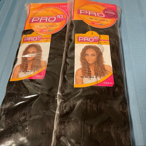 2 Packs Pro 10 Ripple Protein Hair Ripple Wave 12” Color 2 in Package off Black - Picture 3 of 3